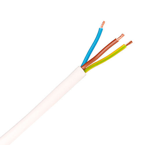 Cable white hose 3x4 mm H05VV-F
