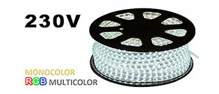220V LED STRIPS OF DIRECT AND A RED MONOCOLOR RGB