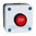 Caixa com botão Stop vermelho 1NC