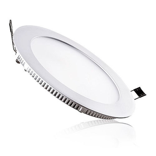 Iluminação embutida LED branca circular estreita 18 W luz quente 3000 K