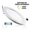Extra-flat LED Downlight 9W Adjustable in Tone and Intensity