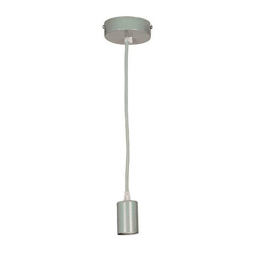 Suporte de lâmpada suspenso em cinza com soquete E27