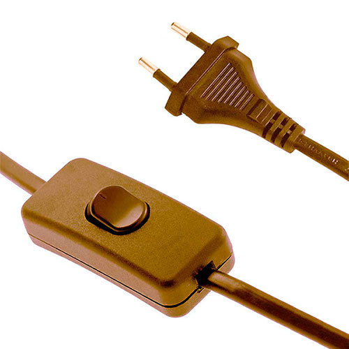 Conexão com plugue e interruptor de 2 metros em ouro