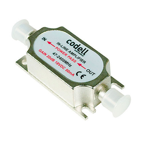 CODELL 3360 - Amplificador en línea ganancia 1e/1S 20dB - 50-2500 MHz