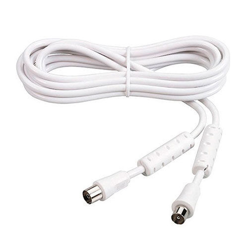 TV extension cable 1.5 m white straight connector