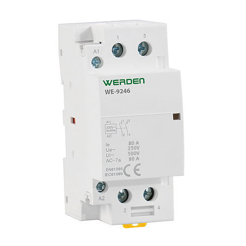 Wide contactor (3 modules) of 2 Poles x 80 A - 18 kW (2NO)