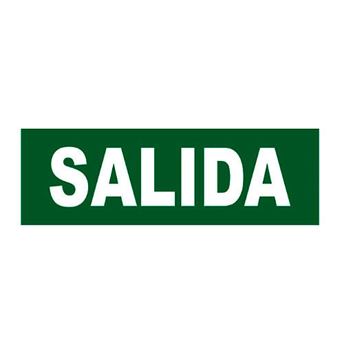 "SALIDA" adhesive sign