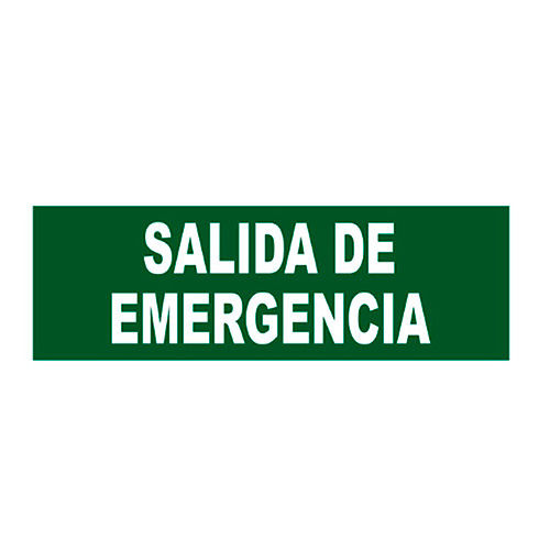 "SALIDA DE EMERGENCIA" adhesive sign