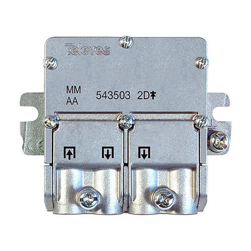 TELEVES 543503 - Mini-distributor "EasyF" 2 outputs 4,3 / 4dB Interior