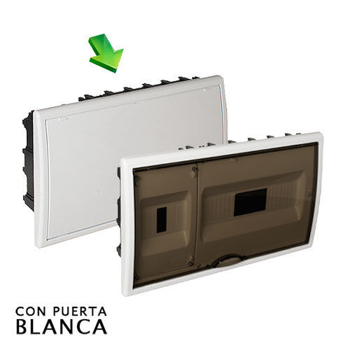 Cuadro eléctrico de Empotrar de 12 elem. + ICP con puerta blanca | SOLERA 8680