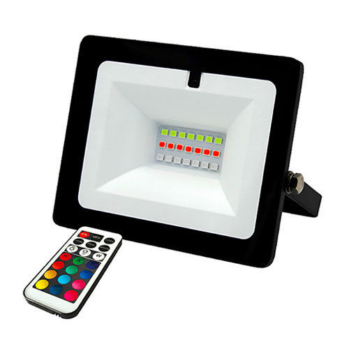 Projetor LED 10W IP65 com controle remoto e RGB Multicolor Light