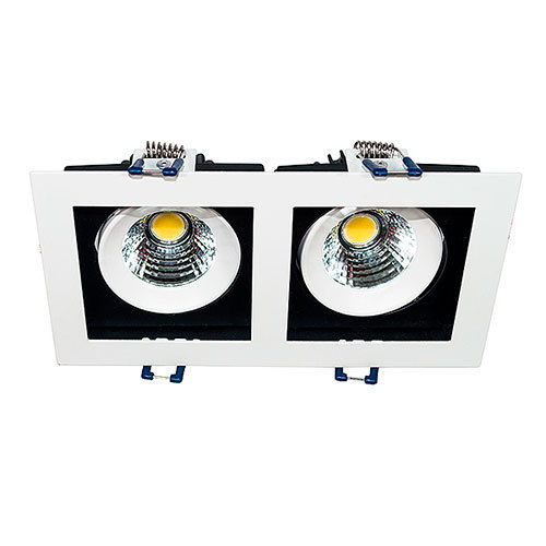 Cardan LED 2 spotlights in white 2x8W Cold light 6000K