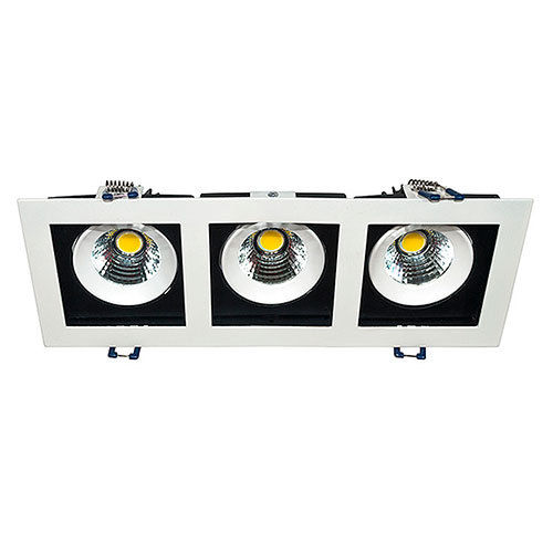 Cardan LED 3 spotlights in white 3x8W Warm light 3000K