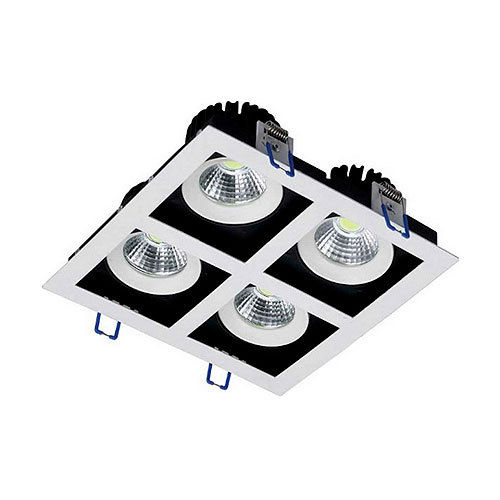 Cardan LED 4 spotlights in white 4x8W Warm light 3000K