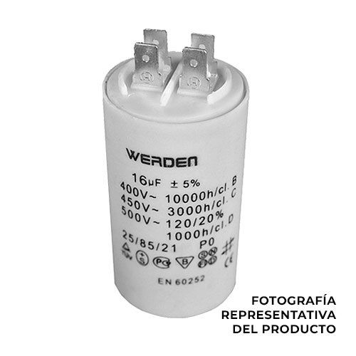 Condensador para motor de 18 uF microfaradios 450 V TCP-1