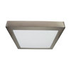 Square Surface LED Downlight Nickel Satin 18W Cold Light 6000K