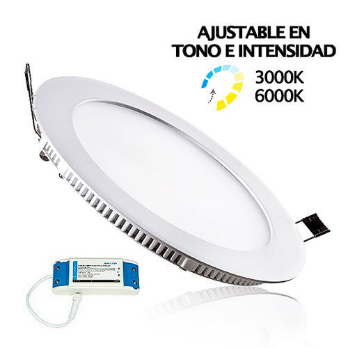 Extra-flat LED Downlight 9W Adjustable in Tone and Intensity