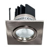 Foco LED COB cuadrado orientable en Níquel Satinado de 3W luz día 4200K