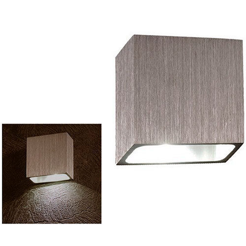 LED wall sconce surface Silver 1W 3000K Warm light with 1 output