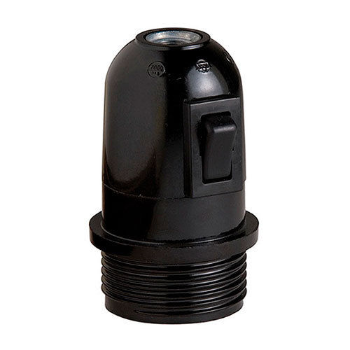 Lampholder with black switch E-27