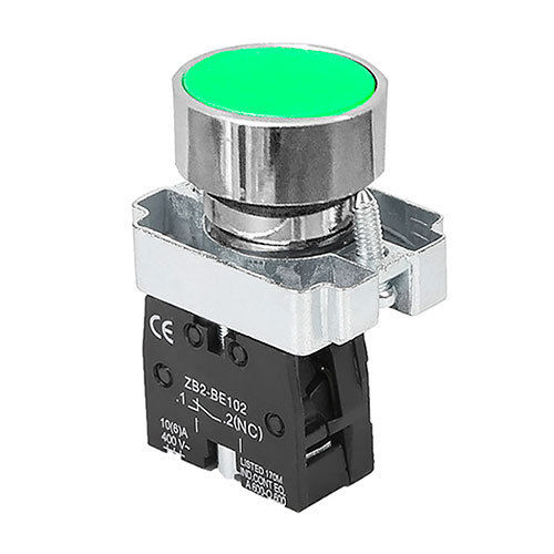 Push button with green return | 1 open contact (1NO)