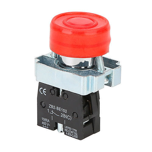Waterproof push button with red return | 1 closed contact (1NC)