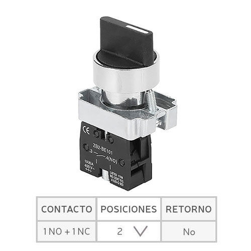 Selector without return | 2 open / closed contacts (1NO+1NC)