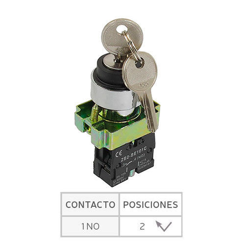 Selector con llave | 1 contacto abierto  (1NO)