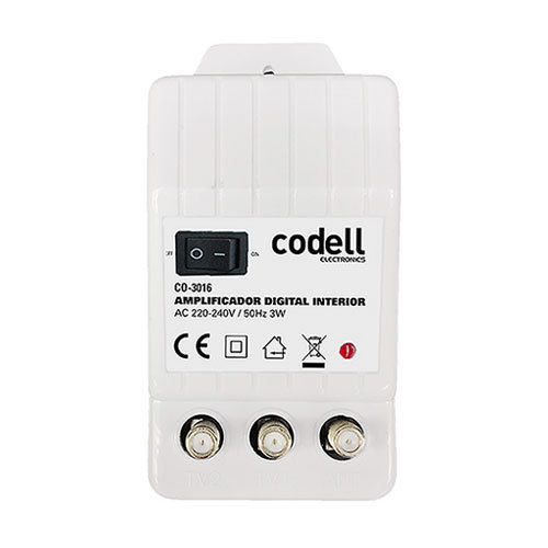 CODELL 3016 - Amplificador vivienda 1 entrada 2 salidas 47-862 MHz