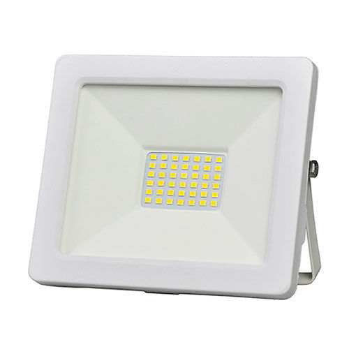 Extra-flat white IP65 30W LED floodlight Cold light