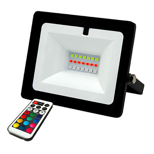 Projetor LED 30W IP65 com controle remoto e RGB Multicolor Light