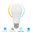 Smart WIFI bulb standard type of 9W dimmable