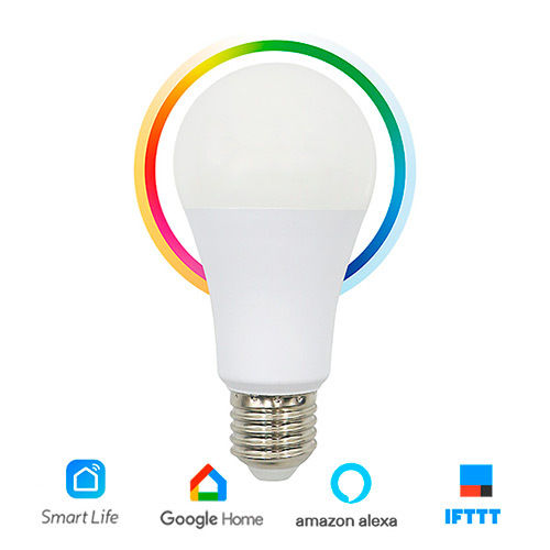 Smart WIFI light bulb standard type 9W RGB dimmable