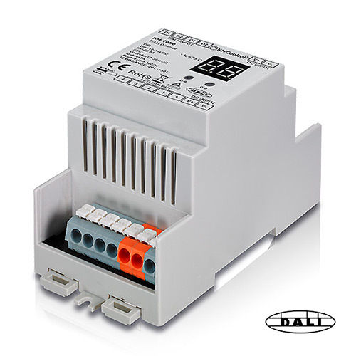 Regulador DALI RGB+W 12-36V DC carril DIN