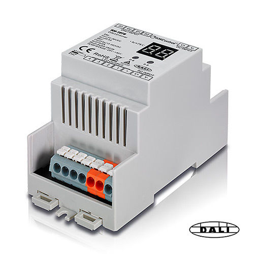 Decodificador DALI RGB+W 12-36V DC - trilho DIN de 4 canais