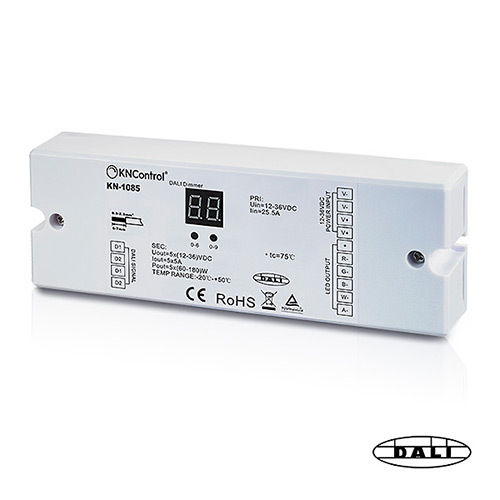 DALI DT8 decoder for RGBWA LED luminaire