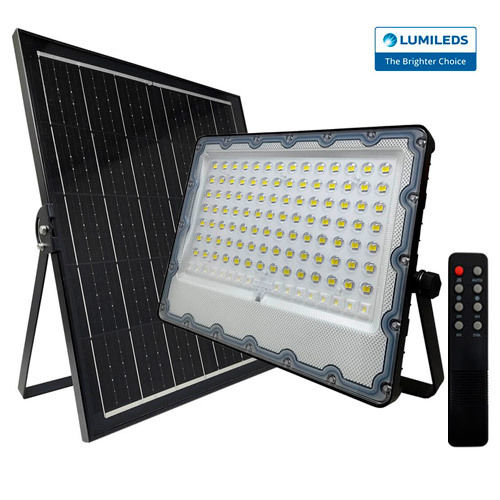 PRO 300W Solar LED Floodlight with Solar Charging Panel