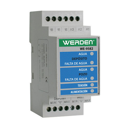 DIN rail well and tank control level relay